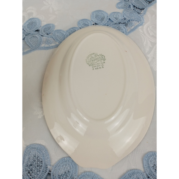 Vintage Homer Laughlin Eggshell Georgian Gravy Dish & Plate w/ Floral Design - Picture 10 of 12